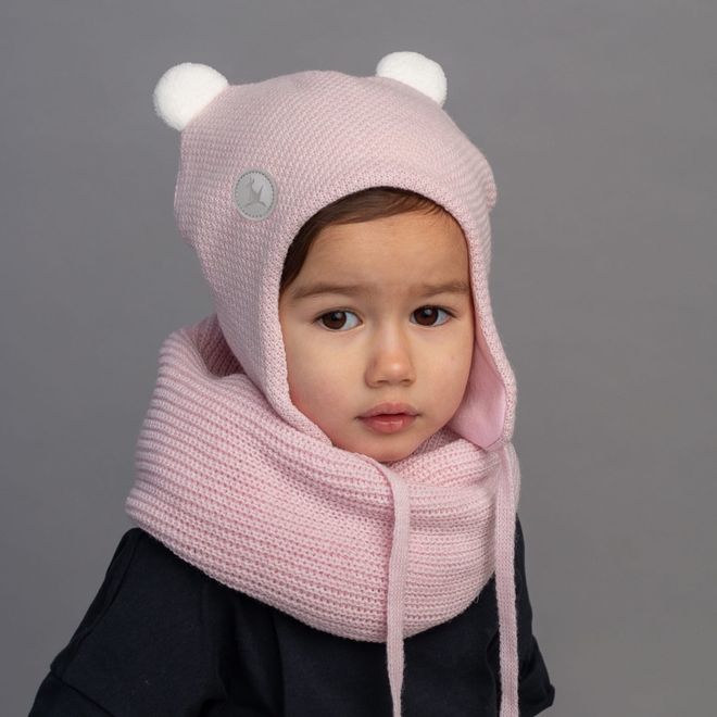 Шапка весенняя/осенняя вязаная ЛОРА (Безе)