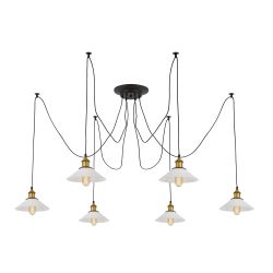 Citilux Эдисон CL451061 Люстра паук Венге Бронза