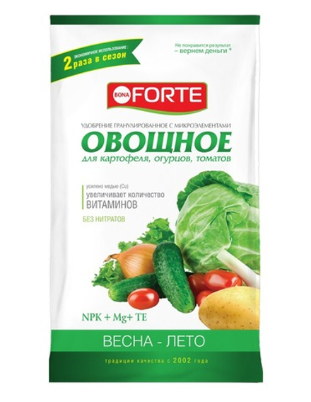 Bona Forte удобрение гранулированное комплексное с микроэлементами Овощное