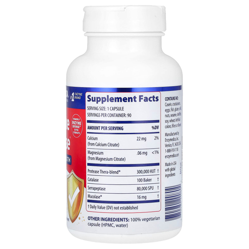 Enzymedica, Immune Defense, добавка для защиты иммунитета, 90 капсул