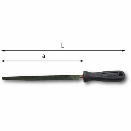 990 B PE Напильник треугольный 200 мм, с драчёвой насечкой, USAG (Италия)