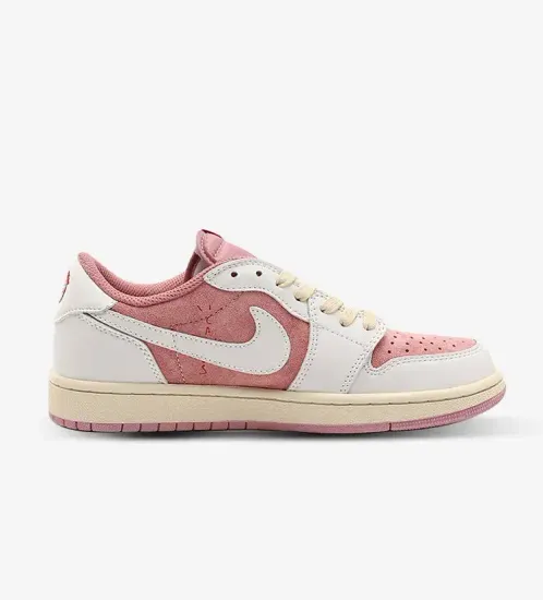 Premium Кроссовки Nike x Travis Scott Air Jordan 1 Low "Shy Pink"