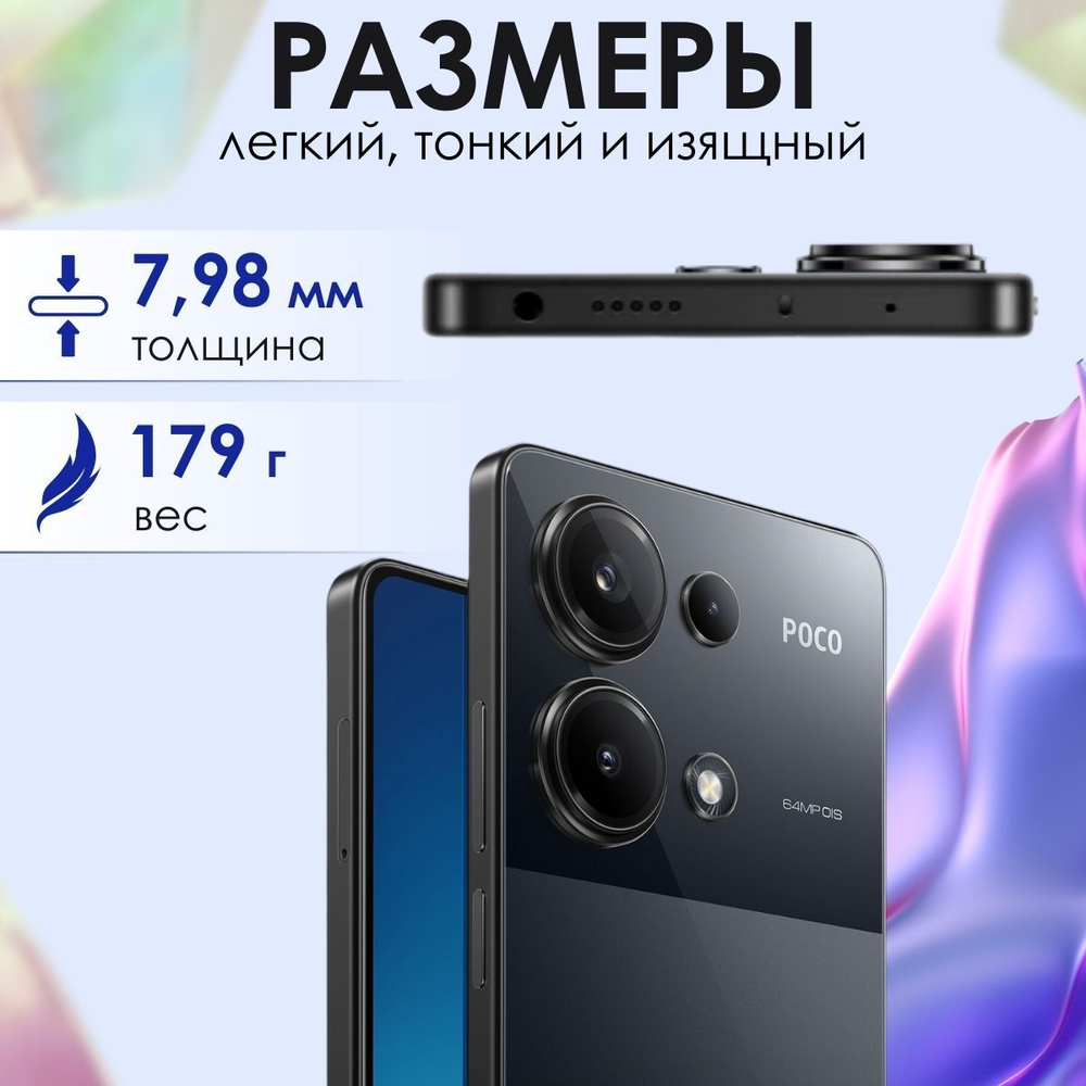 Смартфон POCO M6 Pro 8/256 Black (черный)