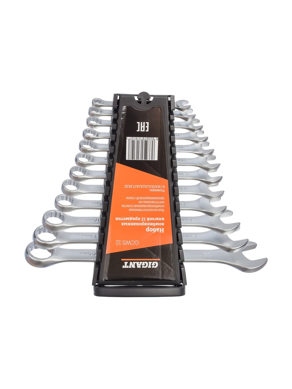 Набор комбинированных ключей Gigant 12 предметов, Сталь Cr-V, 6-22мм, GCWS 12