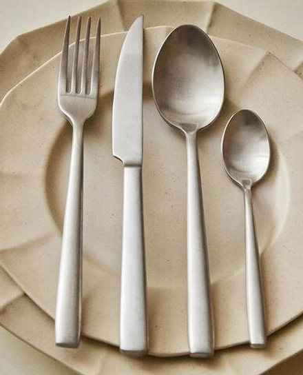 ZARA HOME ВИНТАЖНЫЙ НАБОР СТОЛОВЫХ ПРИБОРОВ( 4 ШТ.), СТАЛЬНОЙ СЕРЫЙ