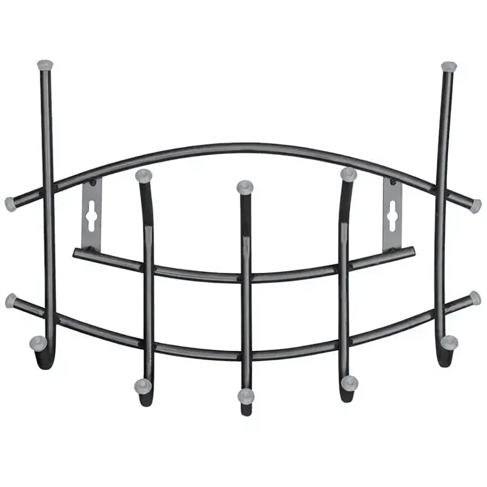 Вешалка настенная 5 крючков, 440, Черный, ВНП3/Ч