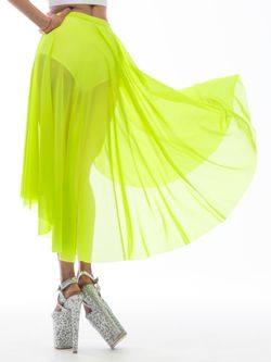 Pareo Skirt Crystal, Lime mesh