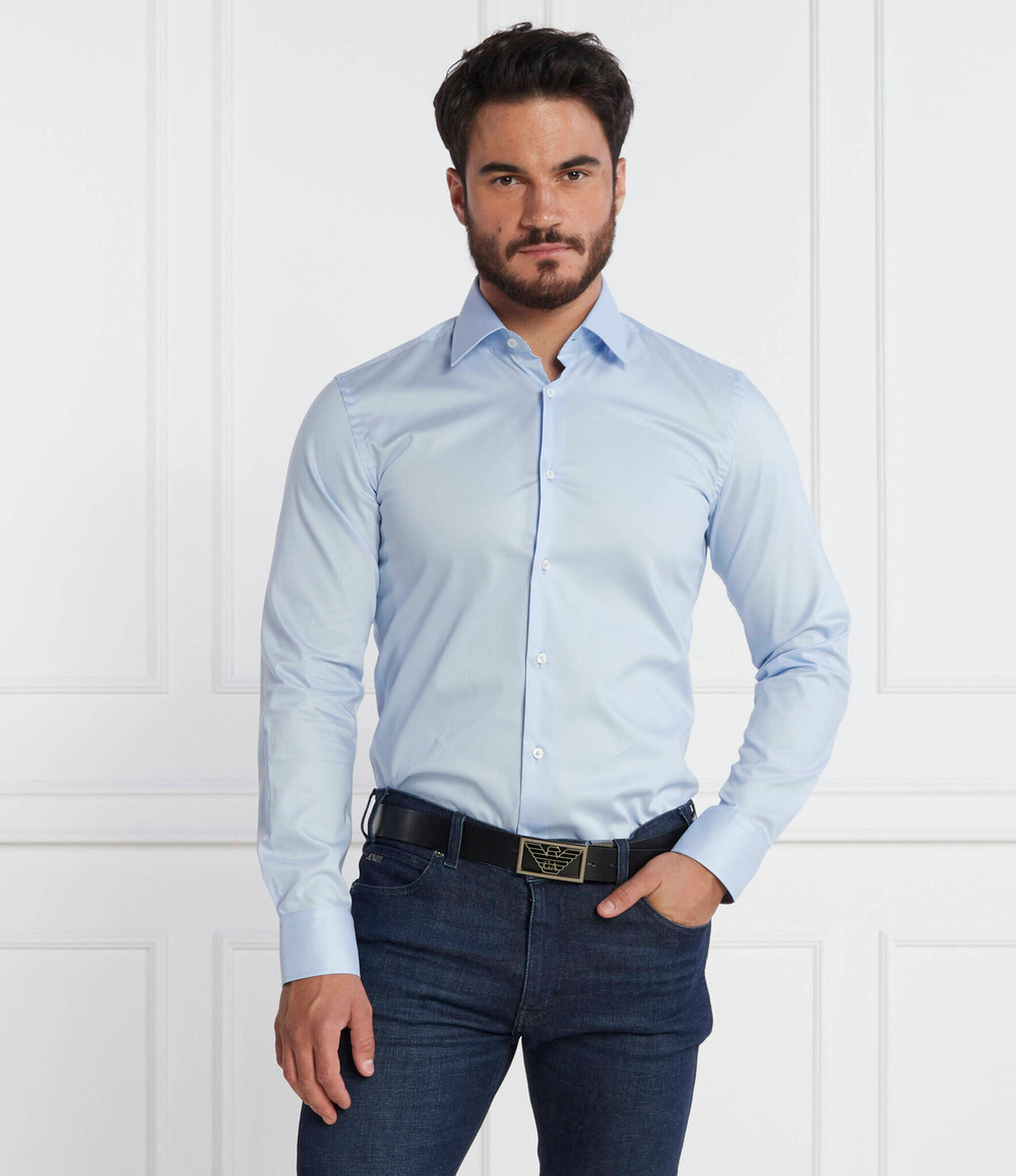 Рубашка h-hank BOSS BLACK - голубой(50502725)