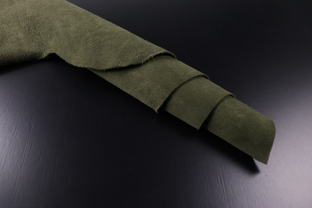 1,1-1,3 Кожа Подкладочная Франт (Велюр КРС) Малахит 150 дм² (КЛ)