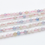 Кварц тонированный граненый, размер около 3,4-3,6 мм, цена за нить 110 шт (около 38 см)