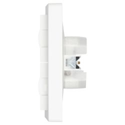 Розетка Intro Style 7-210-01 двойная с заземлением 2х2P+E Schuko с крышкой шторками 16А-250В СУ IP44 белый