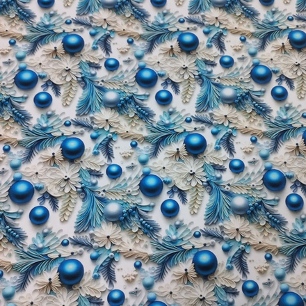 Футер 2х нитка петля Новогодние Шары