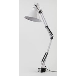 Настольный светильник ЭРА N-121-E27-40W-W на струбцине белый