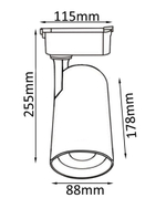 Cветильник трековый однофазный Crystal Lux CLT 0.31 006 40W BL
