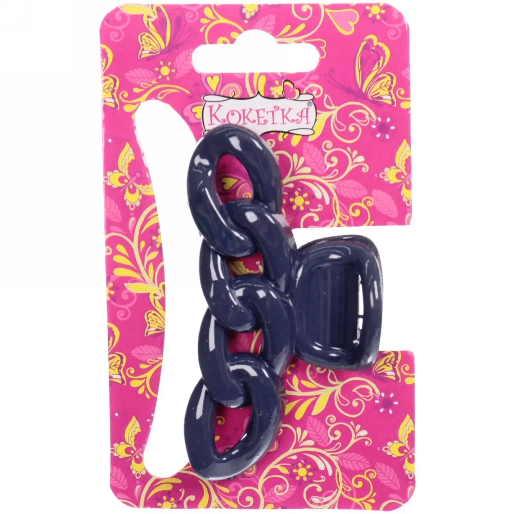 Заколка-краб для волос на блистере «Magic Gloss», кольца, микс 6 цветов, 6,5см