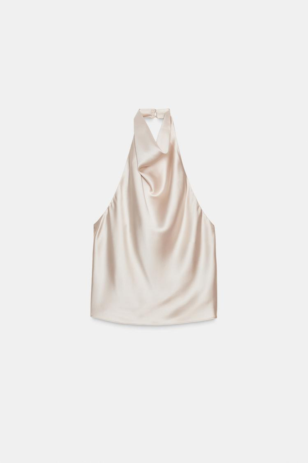 ZARA АТЛАСНЫЙ ТОП С ГОРЛОВИНОЙ ХАЛТЕР, КАВА