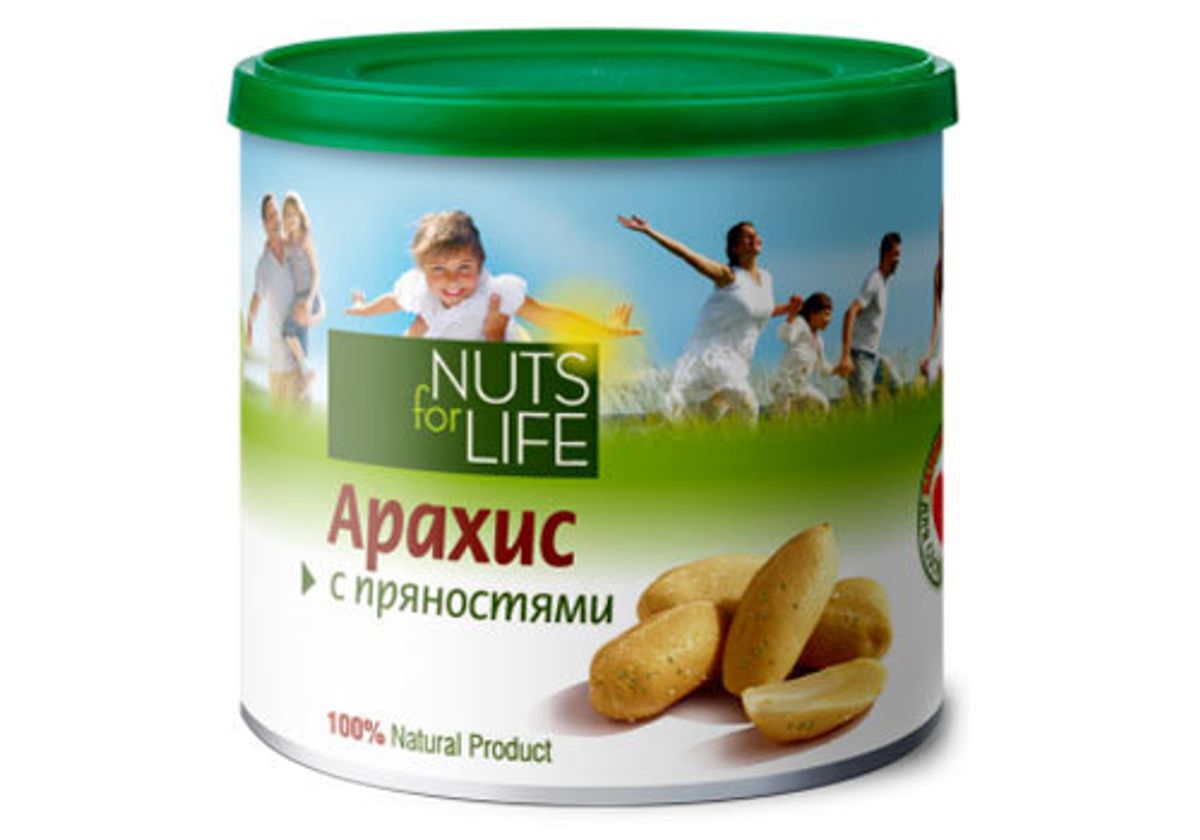 Арахис с пряностями Nuts for Life, 115г