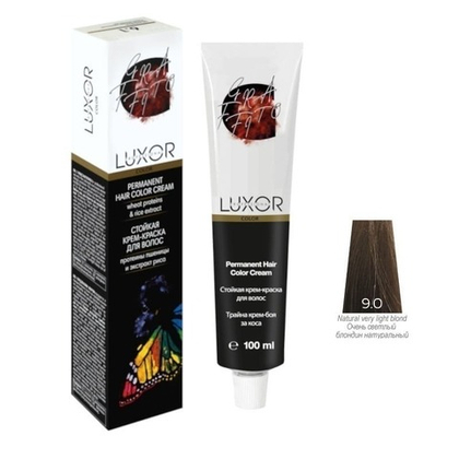 9.0 GR Очень светлый блондин натуральный Стойкая крем-краска LUXOR Professional 100 мл.