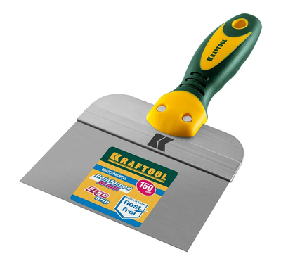 10036-150 KRAFTOOL нержавеющий фасадный шпатель 150мм широкое полотно