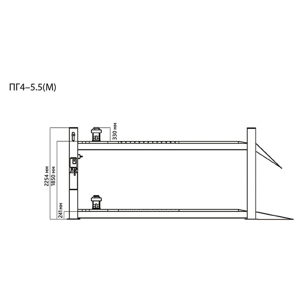 4-х стоечный подъёмник под сход-развал 5.5т, ПГ4-5.5 (М)
