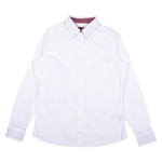 Белая женская рубашка Barbour с деталями из красного тартана, S