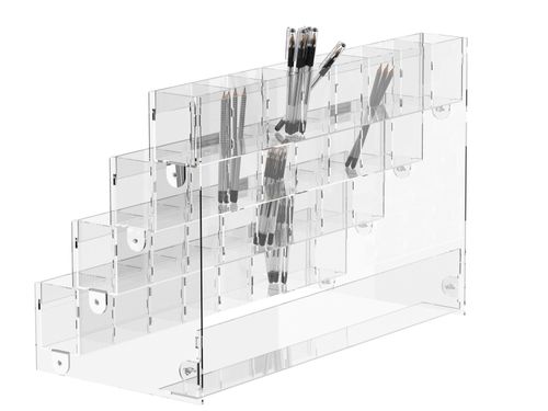 Подставка витрина для ручек и карандашей 32 ячейки акриловая