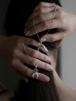 Подвеска ЛУННИЦА с цепочкой, серебро