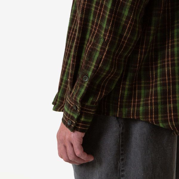 Рубашка Plaid Flannel Forest коричнево-зеленая - фото 4