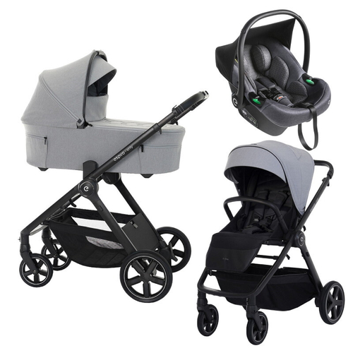 Детская коляска 3 в 1 Espiro Only 2025 и автокресло Pi Graphite 407 monument gray / Графитовый (Graphite 117)