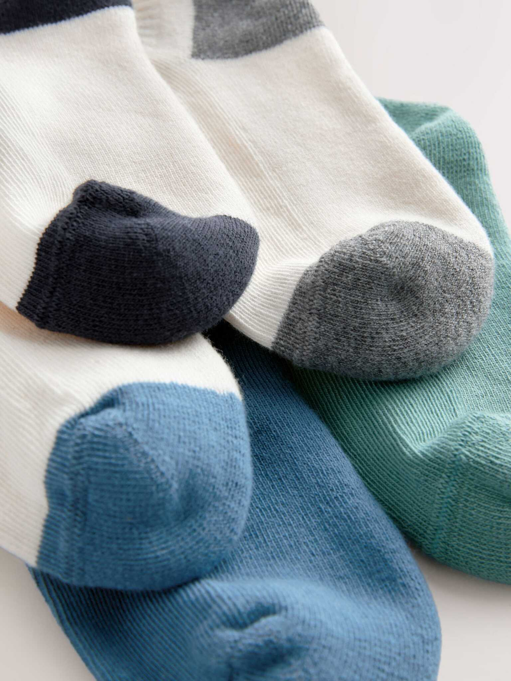 Носки хлопковые для мальчика Next AL5-800, 5 шт., Белый, Голубой, Мятный