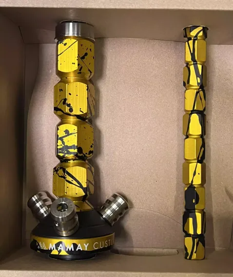 Кальян Mamay Hexagon anod Yellow Splash