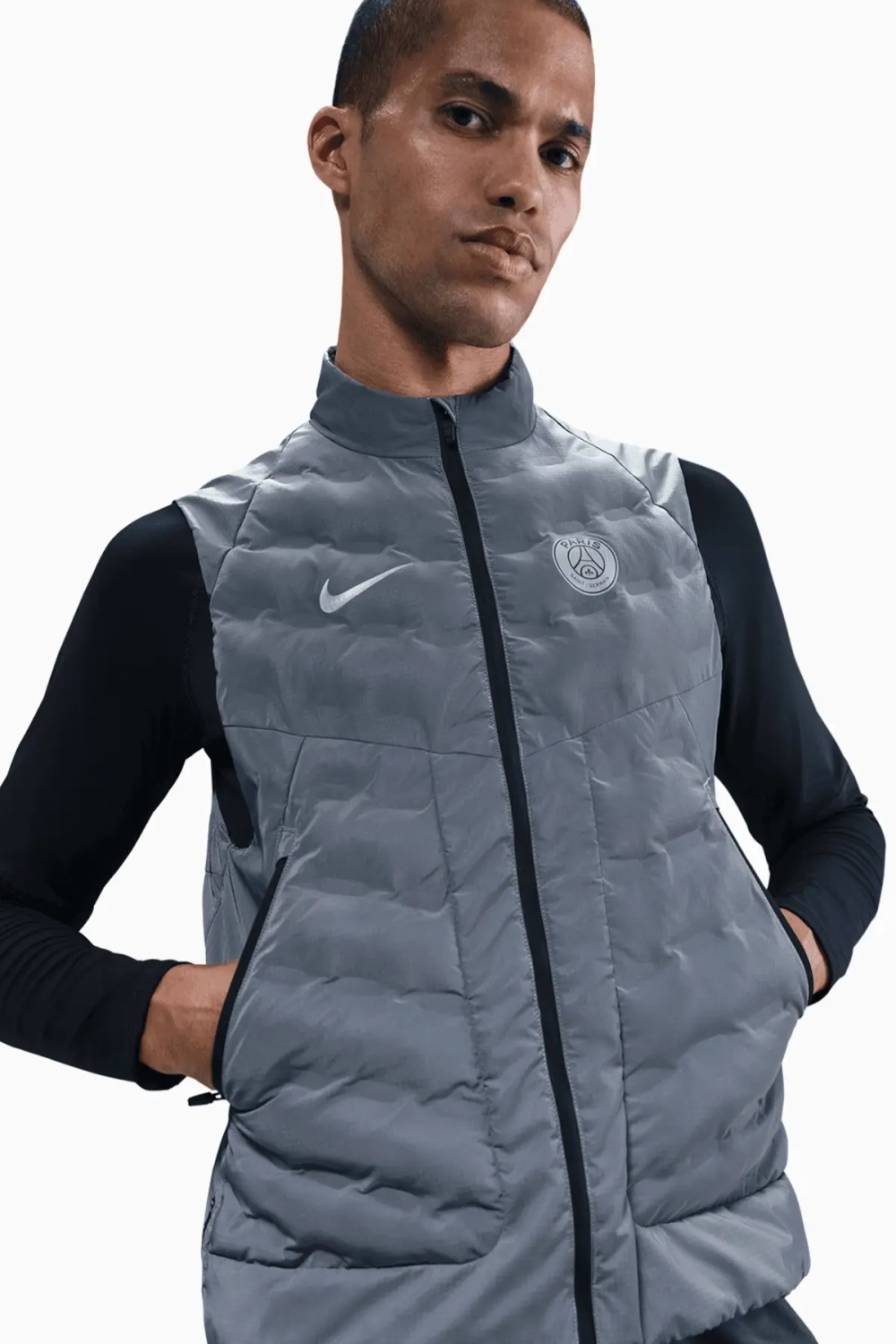 Жилет Nike PSG 25/26 Running Division - серый