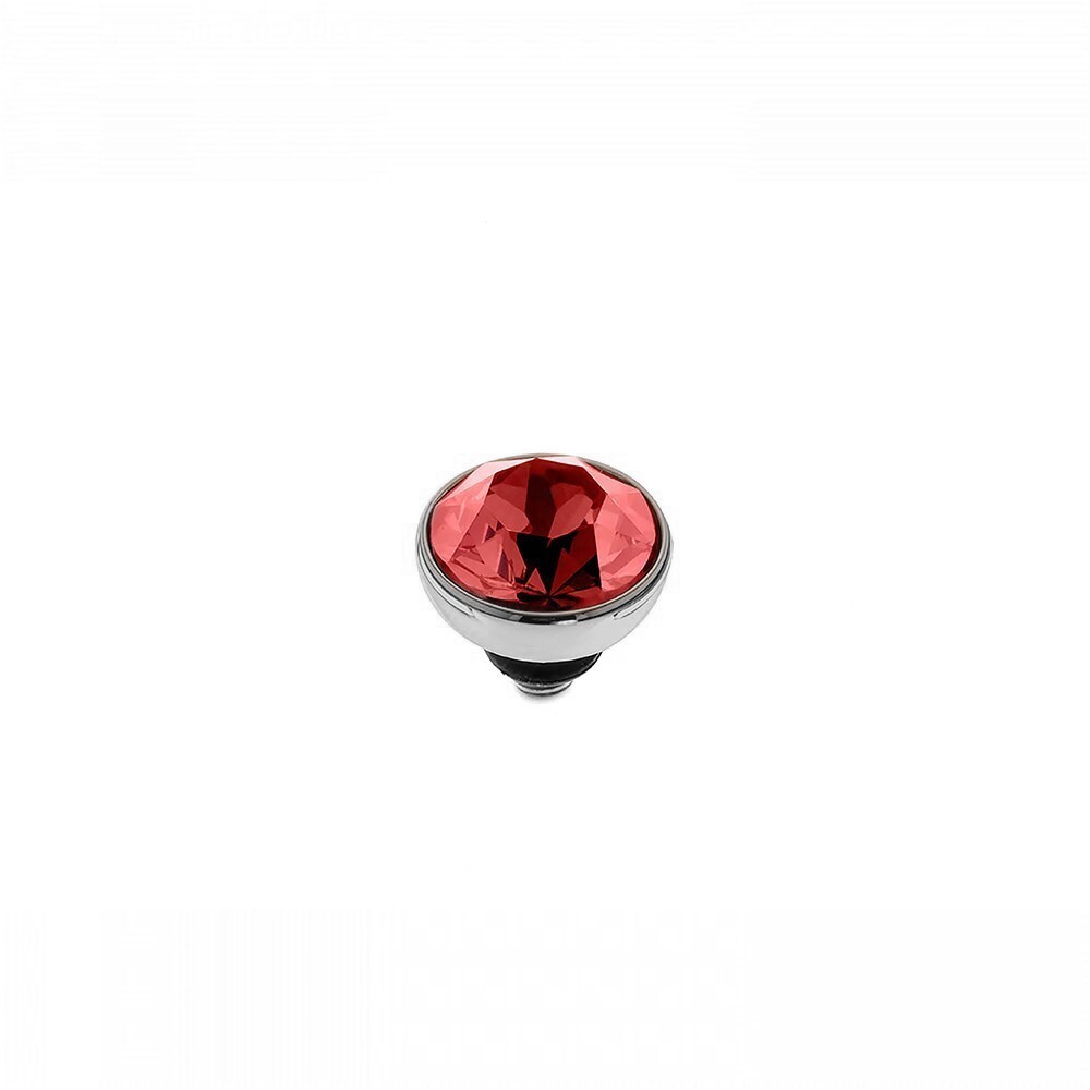 Шарм Qudo Bottone Padparadscha 8 мм 680142 R/S цвет красный, серебряный