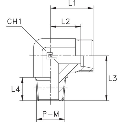 Штуцер FC90 DL12 NPT 1/4" (корпус)