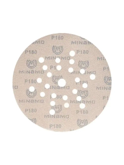 225мм P180 10шт. Шлифовальный абразивный круг для шлифовки под липучку Minamo Golden Warrior