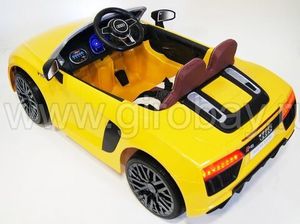 Детский электромобиль River Toys AUDI R8 желтый