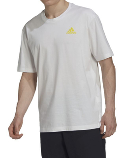 Мужская теннисная футболка Adidas Clubhouse Ballin Tennis T-shirt - white