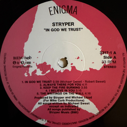 Виниловая пластинка Stryper ‎– In God We Trust LP