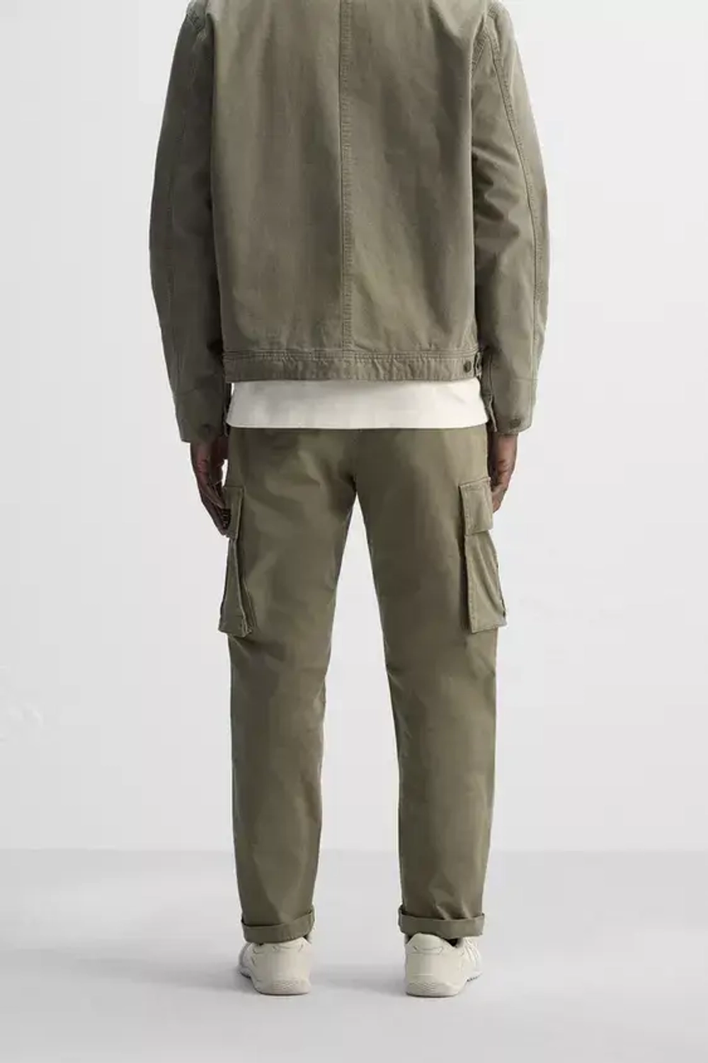 ZARA БРЮКИ КАРГО RELAXED FIT, ХАКИ