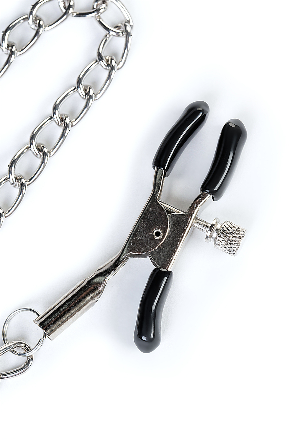 Кляп-трензель TOYFA Theatre в виде косточки с зажимами для сосков чёрный