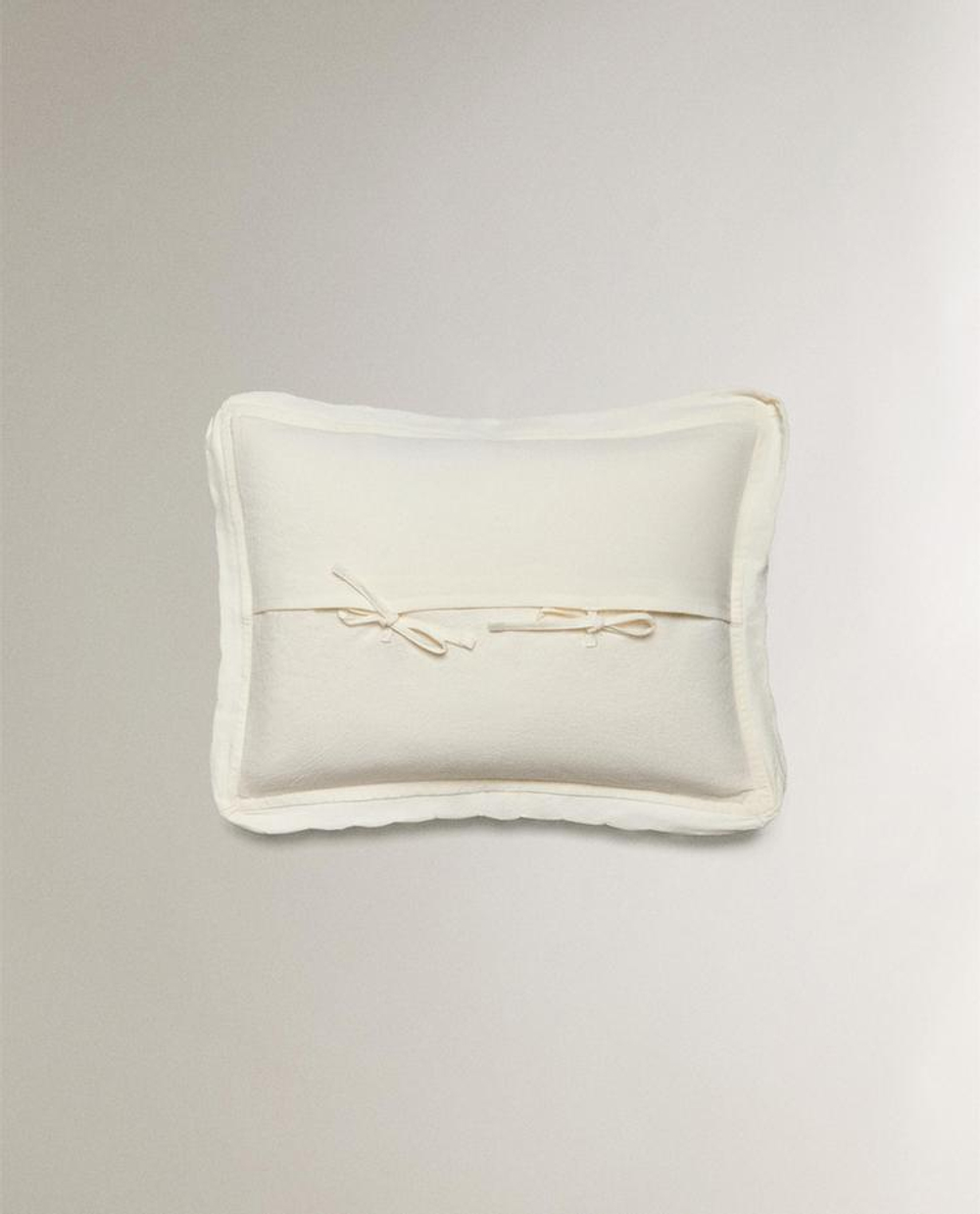 ZARA HOME ДЕТСКАЯ НАВОЛОЧКА С ПРИНТОМ, ЖЕЛТОВАТО-БЕЛЫЙ