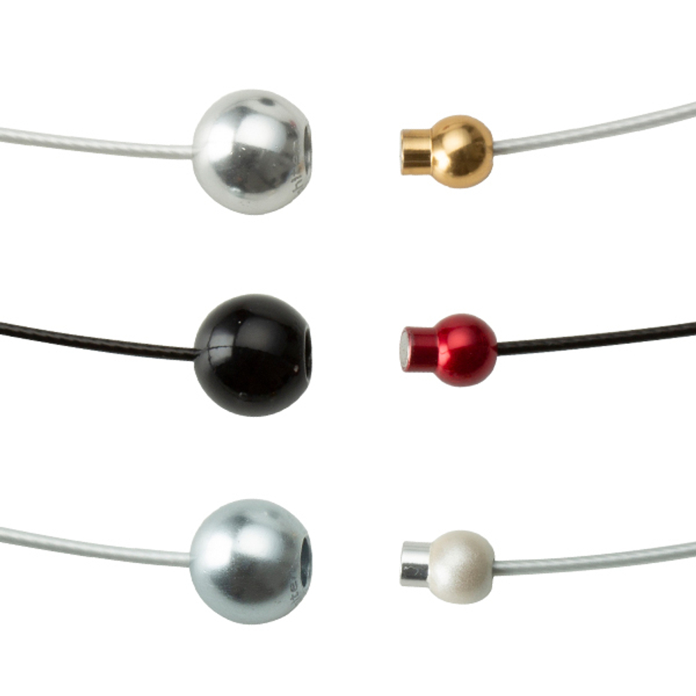 Ожерелье PHITEN RAKUWA NECKLACE WIRE EXTREME MIRROR BALL TWIN серебряно-золотое