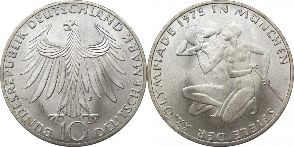 Германия 10 марок, 1972 XX летние Олимпийские Игры, Мюнхен 1972 - Спортсмены