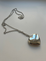 Цепочка сотуар через плечо с сердцем (SILVER)