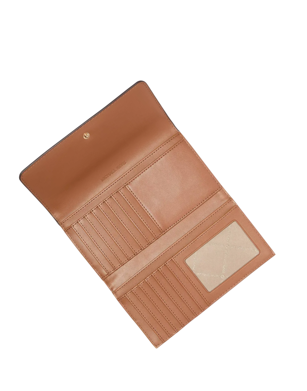 Кошелек Michael Kors Jet Set Large Logo Trifold | Коричневый с песочным