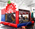 Коммерческий надувной батут "Рождественский" с крышей