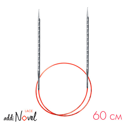 Спицы металлические круговые супергладкие c квадратным кончиком addiNovel 60 см