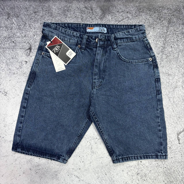 Шорты джинсовые Zara Denim dark blue