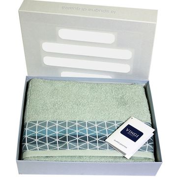 Набор полотенец 1+1  ДЕГРАДЭ - В (коробка) (40*60+60*110, 100% хлопок, Verde chiaro)