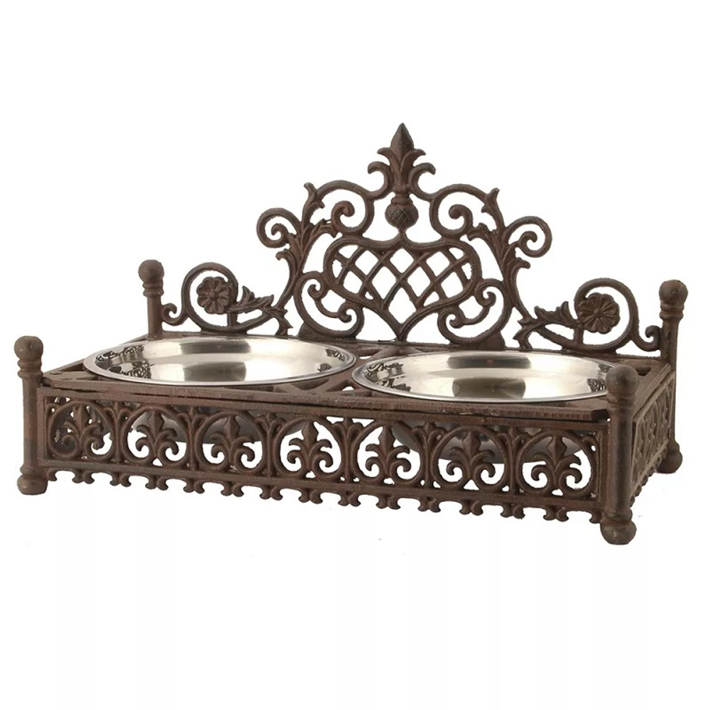 Кормушка для животных "Квинси" 46x25x27см / 2x800мл Металл